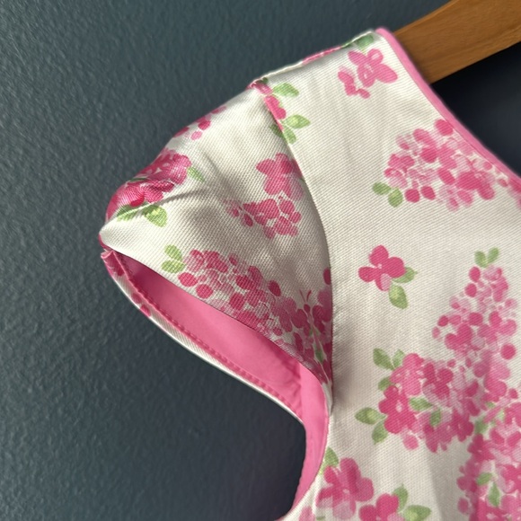 CATHERINE MALANDRINO dress Girls floral Dress size 7 white pink formal like new - Picture 10 of 14